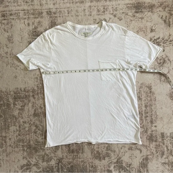 Rag & Bone Miles Cotton Lightweight White Short Sleeved Jersey T-Shirt Sz L - Picture 7 of 14